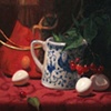 "quail eggs and copper pail"