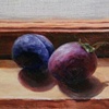"plums on a sill"