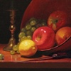 "fruit with old enamel bowl"