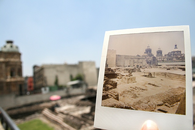 Polaroid Templo Mayor Mexico Angela Castro