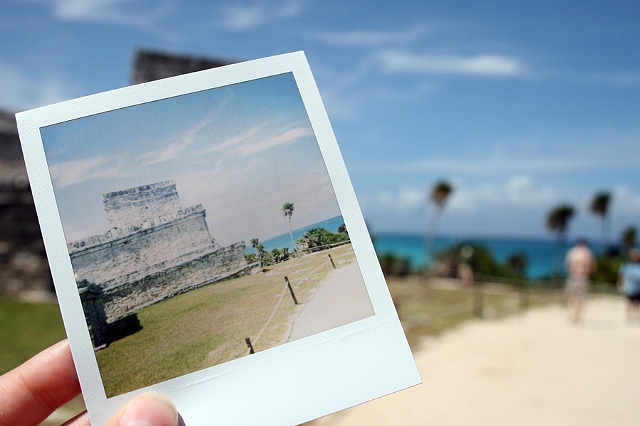 polaroid tulum ruins