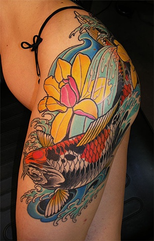 Ivy's Koi Fish and Magnolias