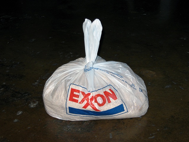 Exxon Bag Filled with Soiled Cat Litter