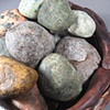 Stone basket close up