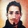 face in orange