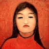 fan in red