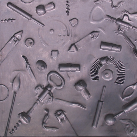 Bar Tools - Pewter glaze 12"sq