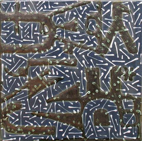Pins & Needles, 8"x8" tile
