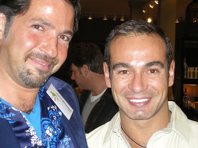 Artist Jason Messinger (left) and artist/gallery owner Jorge Busta - photo credit Isreal Wright