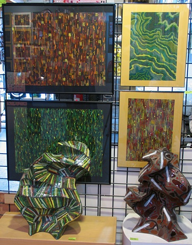 Studio- Pastels and Sculpture