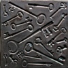 Keys Pewter 8"x8"