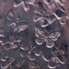 Butterflies - silver glaze 12"sq