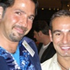 Artist Jason Messinger (left) and artist/gallery owner Jorge Busta - photo credit Isreal Wright