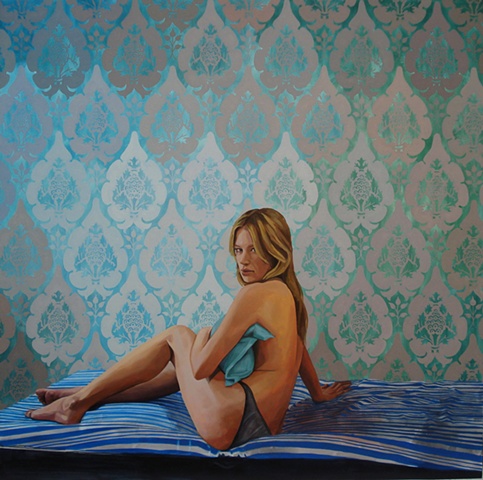 Untitled (Striped Cot)