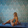 Untitled (Striped Cot)