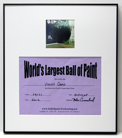 Vincent Como, Layer 19,171 on the World's Largest Ball of Paint (Black)