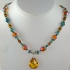 Cubic Zirconia Pendant with Turquoise