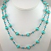 Aqua Swirl Pearls and Swarovski Crystal
