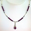 Purple pearl Drop with Crystal