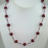 Burgandy Swirl Pearls with Swarovski Crystal
