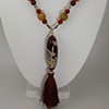 Dragon Carnelian and Tassle Necklace