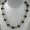 Onyx  & Gold Pearls