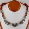 Faceted Carnelian & Bali Silver with Gold fill