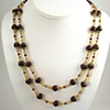 Chocolate and Gold Swirl Pearls