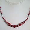 Red Pearls with Crystal