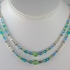 Chrysolite Green and Blue Crystal Necklace