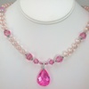 Pink Cubic Zirconia with Soft Pink Pearls