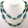 Teal Shell with Goldstone and Crystal