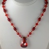 Fire Opal Cubic Zirconia with Carnelian & Crystal
