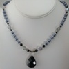 Jet Cubic Zirconia and Grey Storm Pearls