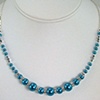 Blue Pearls with Crystal Rondells
