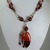 Sardonyx Pendant with Wood and Crystal