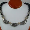 Faceted Onyx & Bali silver