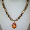 Champagne Cubic Zirconia and Bronze Pearls