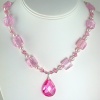 Pink Cubic Zirconia and Pearl