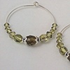 Smoky Quartz Hoop Earrings