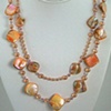 Shell and Peach Transluscent Pearls