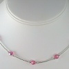 Light Rose Crystal and Silver Necklace