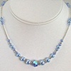 Faceted Aqua Crystal Round with Pearls