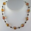Faceted Almond Crystal & Chocolate Pearls