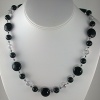 Onyx Coins with Swarovski Crystal