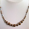 Bronze pearls with Crystal