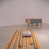 untitled (cavity bench, cast, and trusses)
