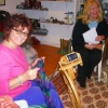Elizabeth-Anne spinning at Ixchel&acute;s studio