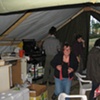 This is the gathering tent where we had our meals and shared valuable time with other artists who where camping on site.