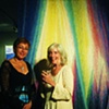 Here with Thoma Ewen behind her wonderful tapestry at the exhibition Fibres Boreales, at L'Espace Pierre-Debain